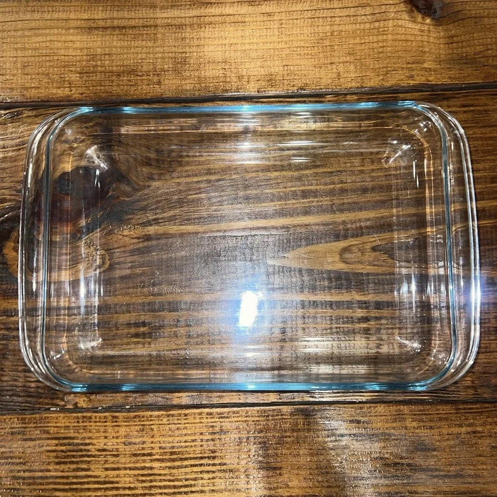 Vintage PYREX Corning 233-N Clear Glass Casserole Baking Dish USA-33 x 23 x 5 cm